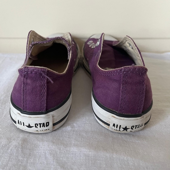 Converse All Stars Chuck Taylor Low Tops Youth Sz 2 Purple Unisex - Picture 4 of 8